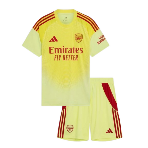 Camisa y Pantalones Cortos para Niños Arsenal Portero 25/26