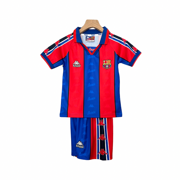 Camiseta y Pantalón Corto Niño FC Barcelona Retro Home 95/97