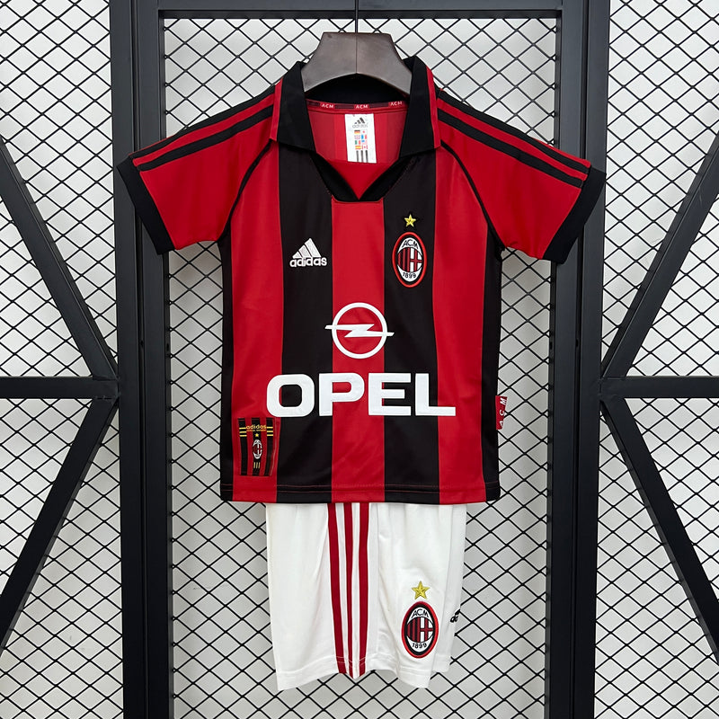 Camiseta y Pantalon Corto para Niño Retro AC MILAN 98/99