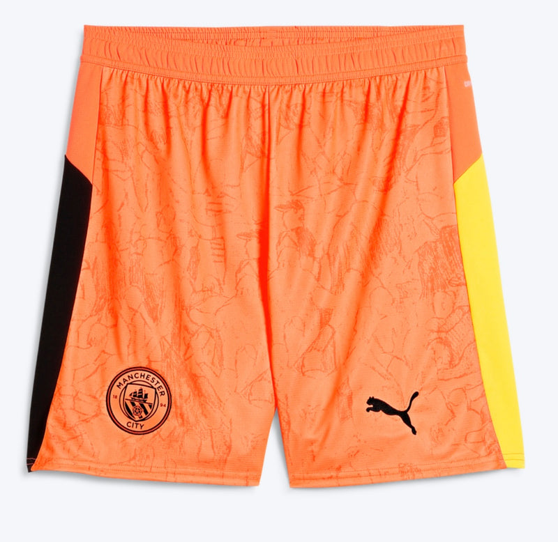 Camisa e Pantalones Cortos para Niños Manchester City Portero 25/26