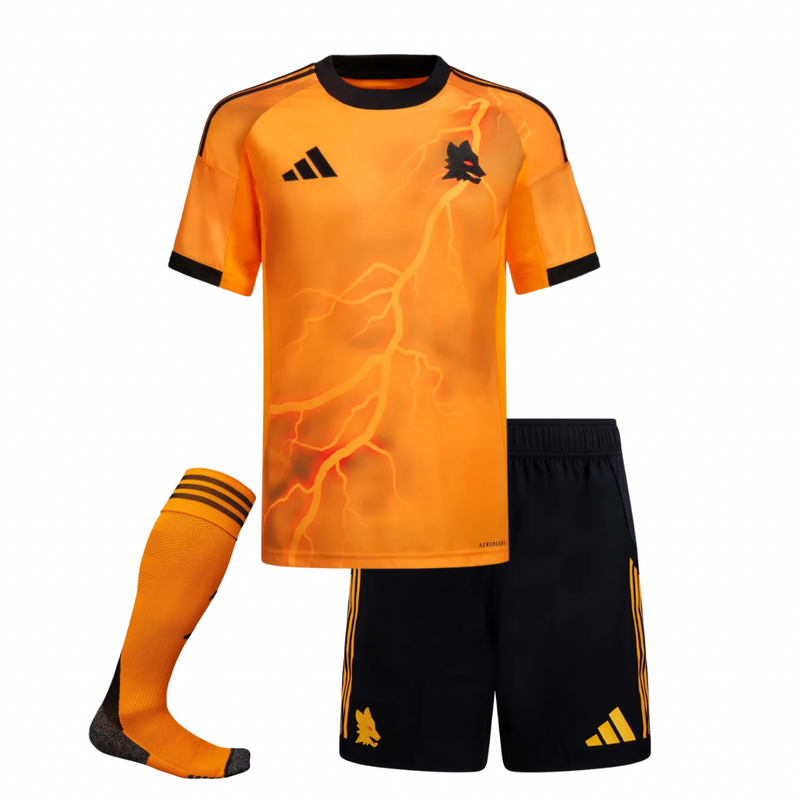 Camisa y Pantalones Cortos para Niños Roma Third 25/26 - Con Medias