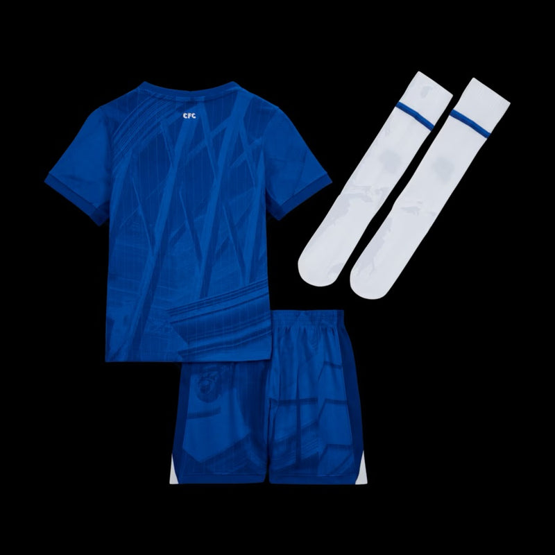 Camisa y Pantalones Cortos para Niños Chelsea Home 25/26-Con Medias