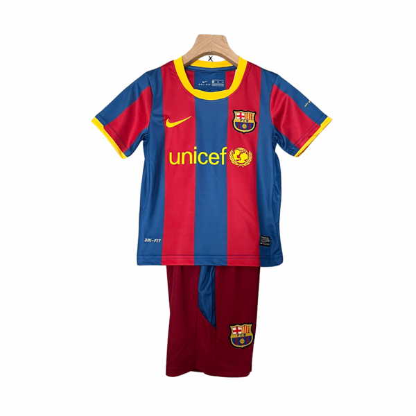 Camiseta y Pantalón Corto Niño FC Barcelona Retro Home 10/11