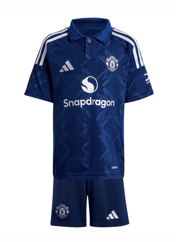 Camiseta y Pantalones Cortos para Niño Manchester United Away 24/25