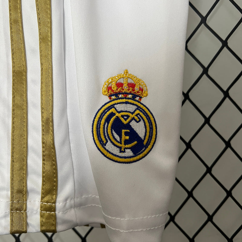 Camiseta y Pantalones Cortos Niños Real Madrid Home Retro 11/12