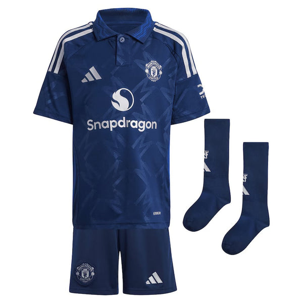 Camiseta y Pantalones Cortos para Niño Manchester United Away 24/25 - Con Medias