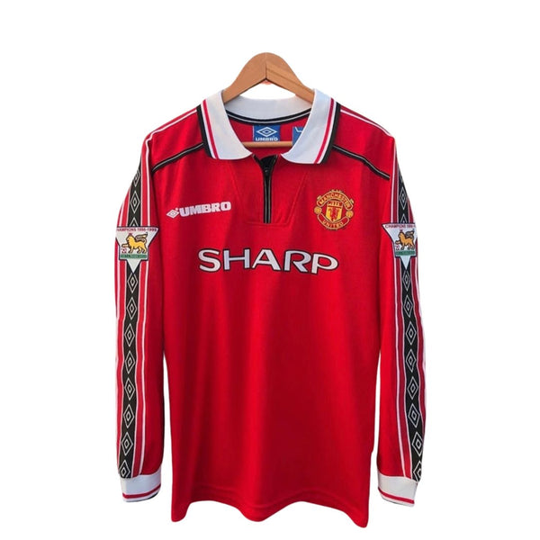 Camiseta retro Manchester United Home  manga larga 98/99 - Con Patch