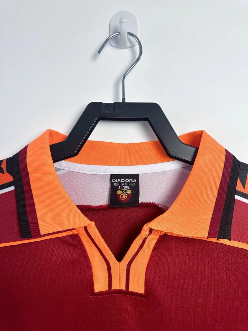 Camiseta Retro Roma 98/99 Home - manga larga