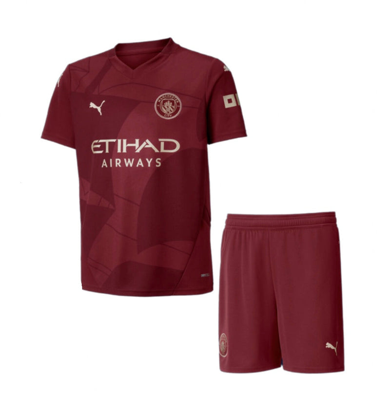 Camisa e Pantalones Cortos para Niños Manchester City Third 24/25