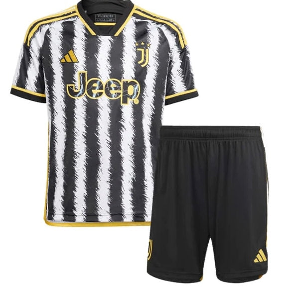 Camisa y Pantalones Cortos para Niños Juventus Home 23/24