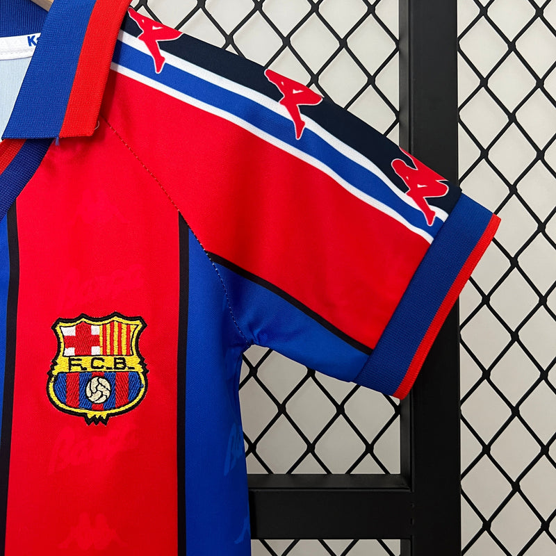 Camiseta y Pantalón Corto Niño FC Barcelona Retro Home 95/97