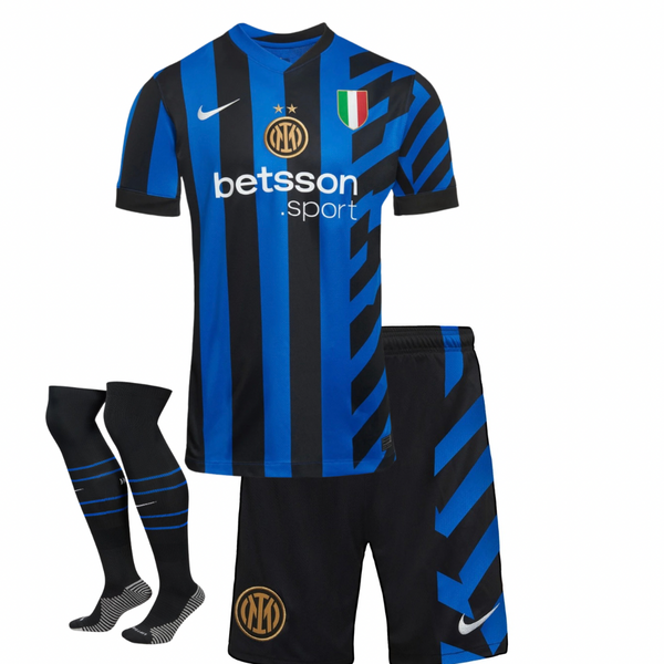 Camiseta y Pantalon Corto para Niño Inter Home 24/25 - Con Medias