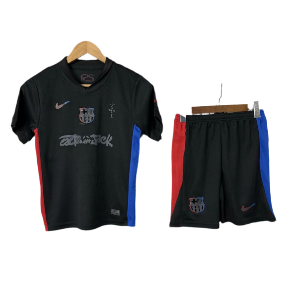 Camisa e Pantalones Cortos para Niño FC Barcelona Away 24/25
