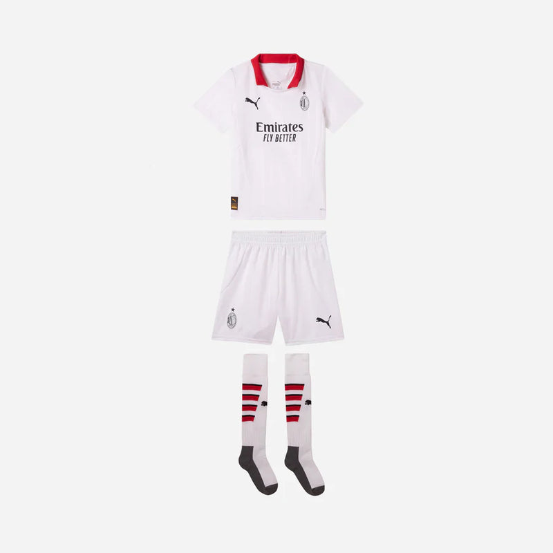 Camiseta y Pantalon Corto para Niño AC MILAN Away 24/25 - Con Medias