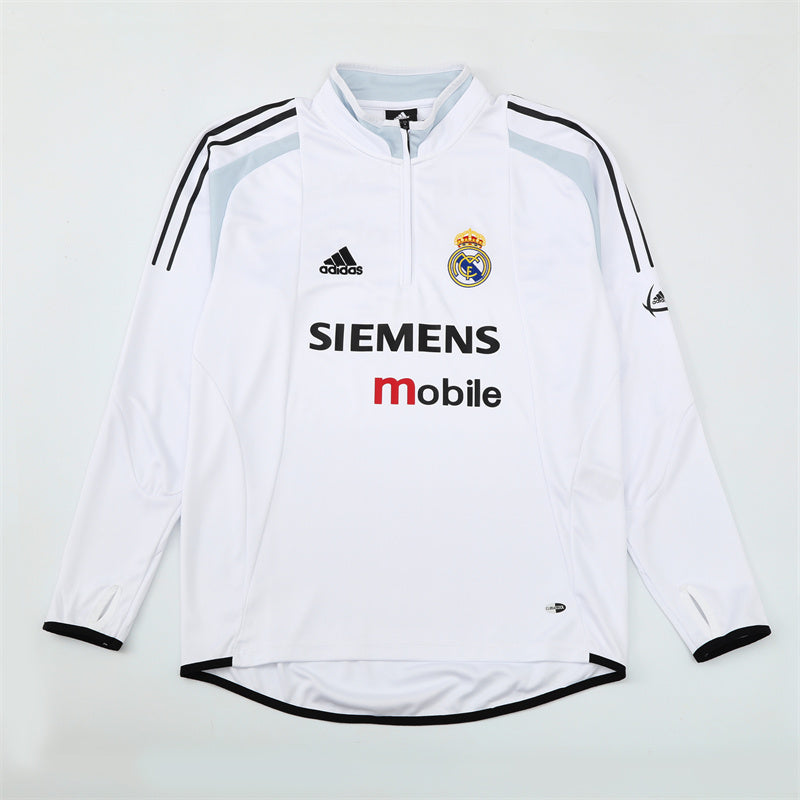 Camiseta de entrenamiento retro de manga larga del Real Madrid 04/05