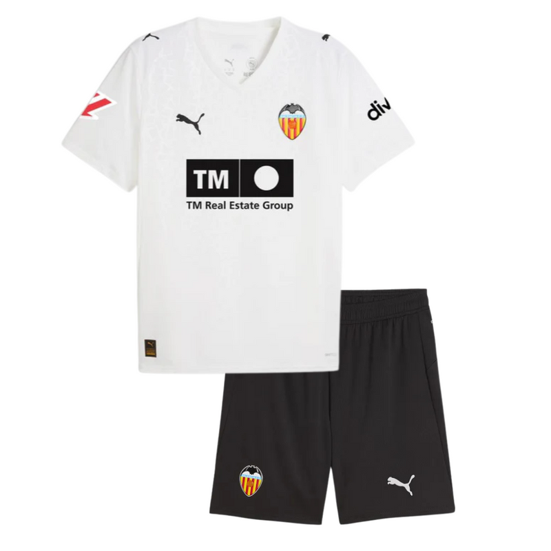 Camisa y Pantalones Cortos para Niños Valencia Home 25/26
