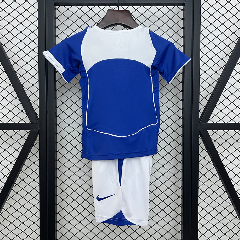 Camisa e Pantalones Cortos para Niño Retro Brasil Away 2004
