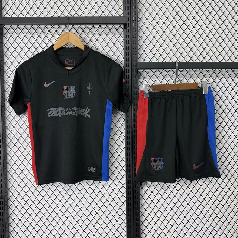 Camisa e Pantalones Cortos para Niño FC Barcelona Away 24/25