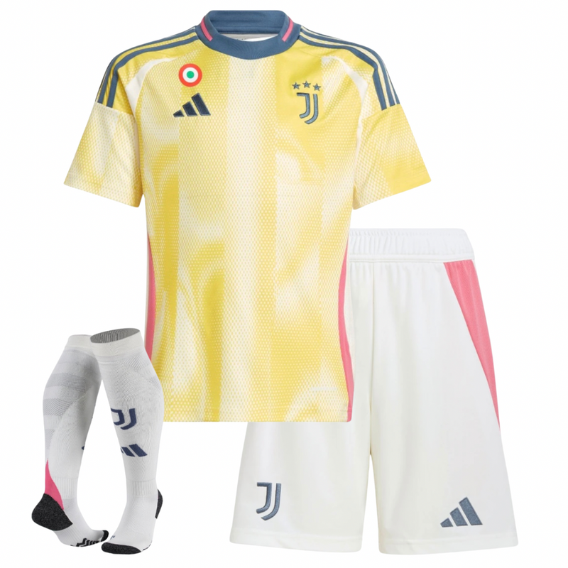 Camisa y Pantalones Cortos para Niños Juventus Away 24/25 - Con Calzettoni