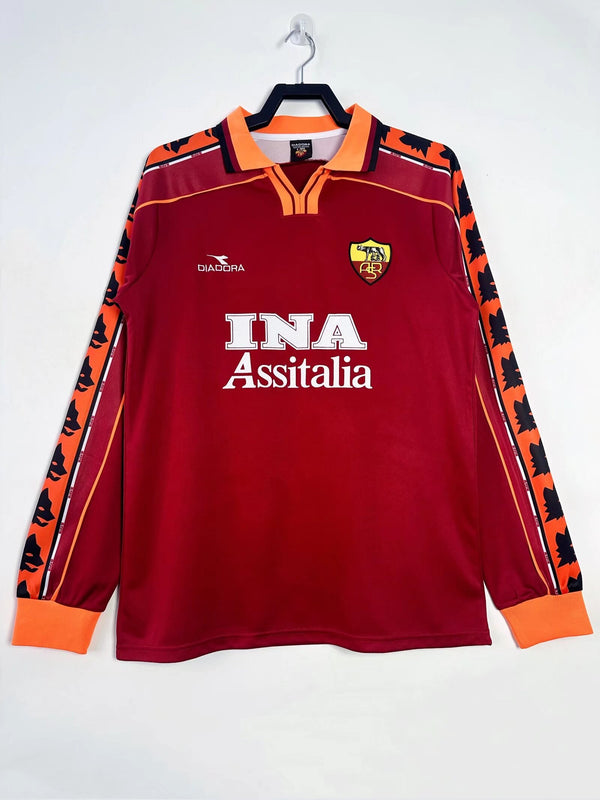 Camiseta Retro Roma 98/99 Home - manga larga