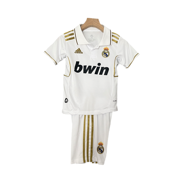 Camiseta y Pantalones Cortos Niños Real Madrid Home Retro 11/12