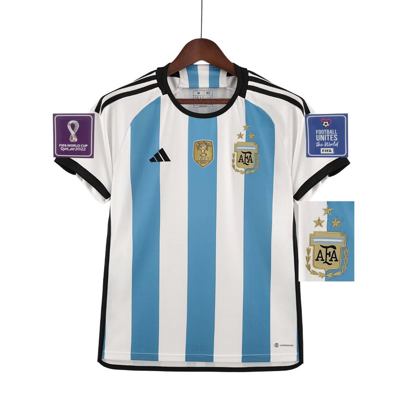 Camiseta Argentina Home 22/23 - Parche Copa Del Mundo