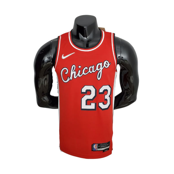 75 Aniversario Temporada 2022 Chicago Bulls JORDAN#23 City Edition Red NBA