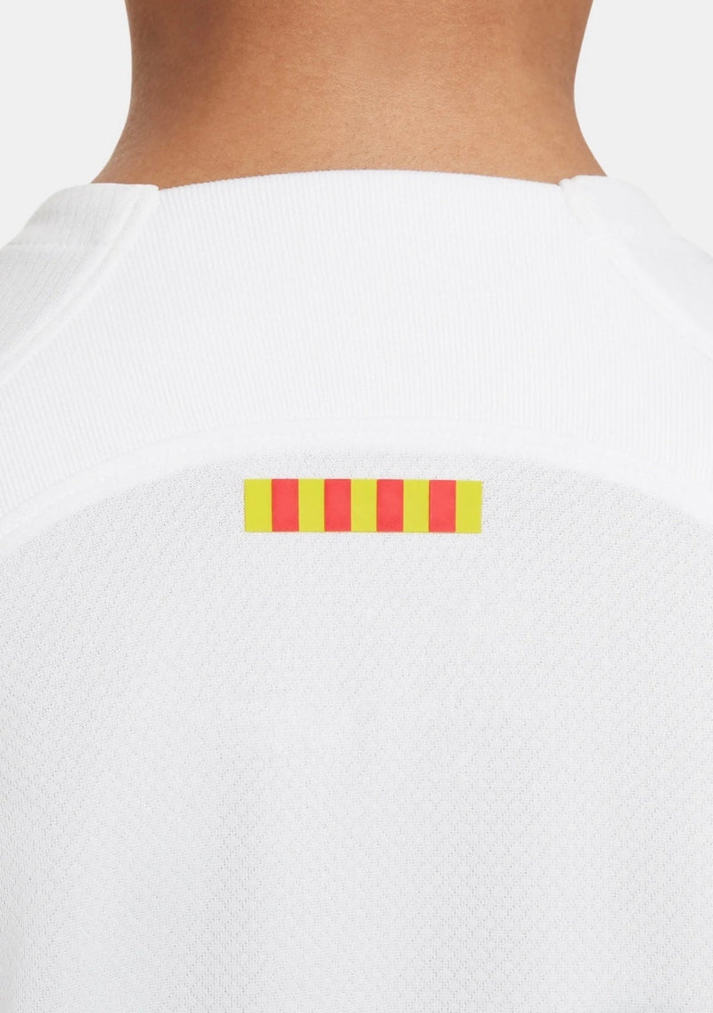 Camisa e Pantalones Cortos para Niño FC Barcelona Away 23/24 Blanco