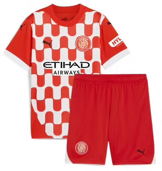 Camisa e Pantalon Corto Niño Girona Home 24/25