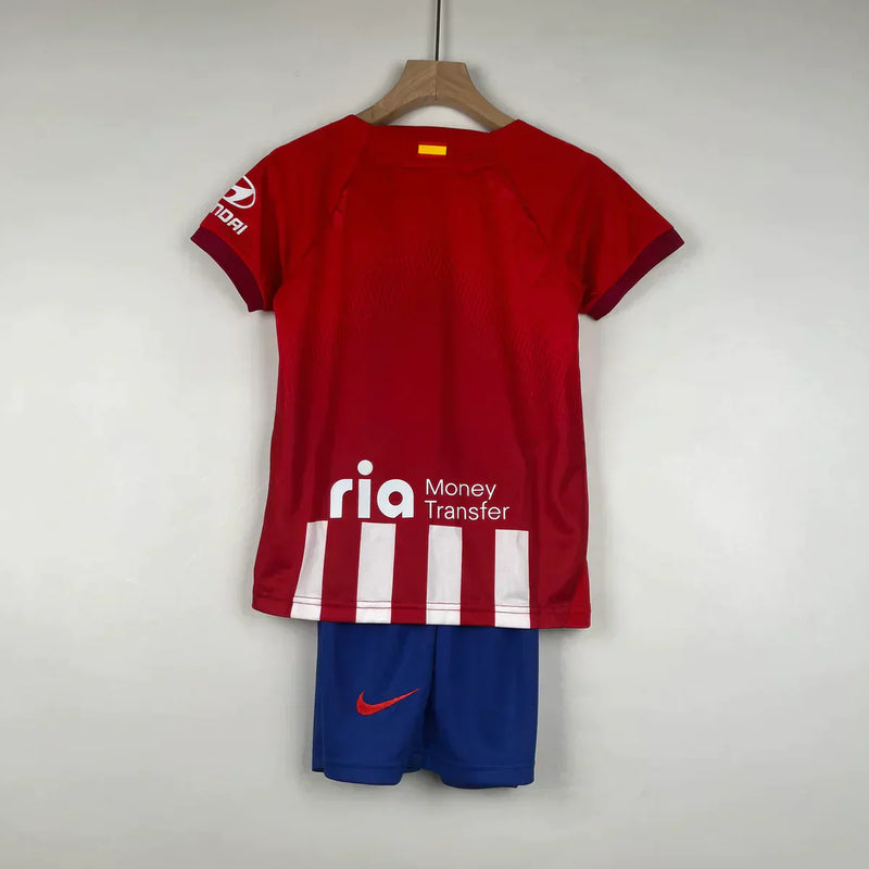 Camiseta y Pantalones Cortos para Niños Atlético de Madrid Home 23/24