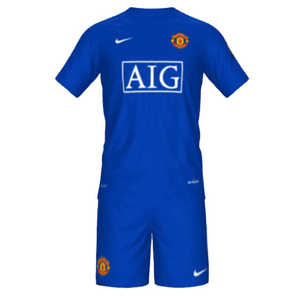 Camiseta y Pantalones Cortos para Niño Manchester United Retro 08/09