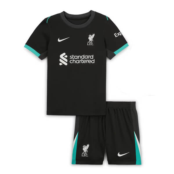 Camiseta y Pantalones Cortos para niños Liverpool Away 24/25