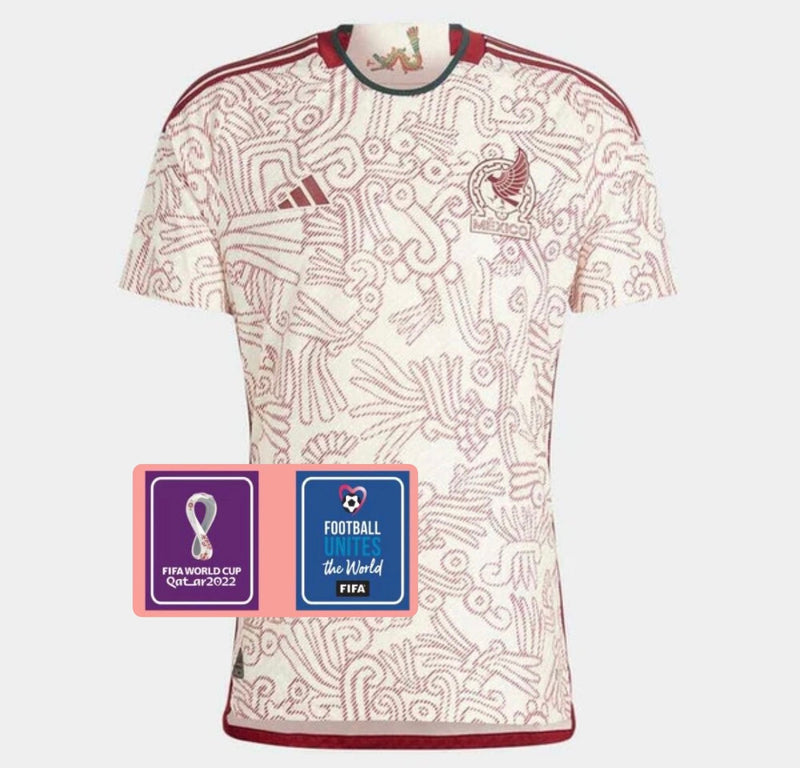 Camiseta Blanca Selección México II 22/23 - Parche Copa Del Mundo