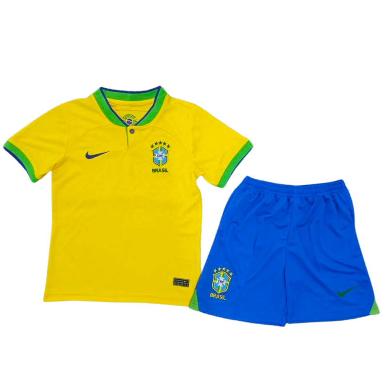 Camisa e Pantalones Cortos para Niño Brasil 22/23