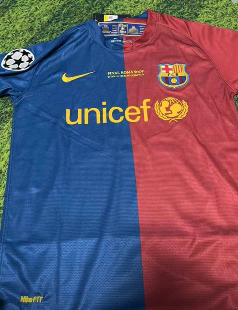 Camiseta Retro Barcelona 2008/09 UEFA Champions League Local - con parche