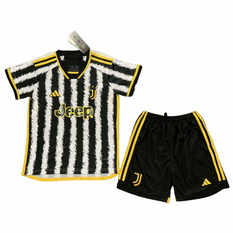 Camisa y Pantalones Cortos para Niños Juventus Home 23/24