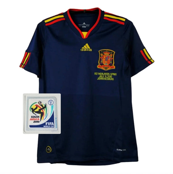 Camiseta Retro España 2010 Segunda Equipación Azul Marino