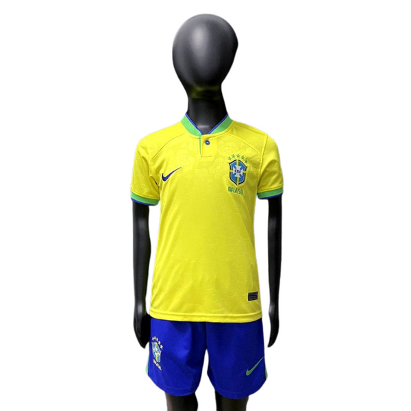 Camisa e Pantalones Cortos para Niño Brasil 22/23