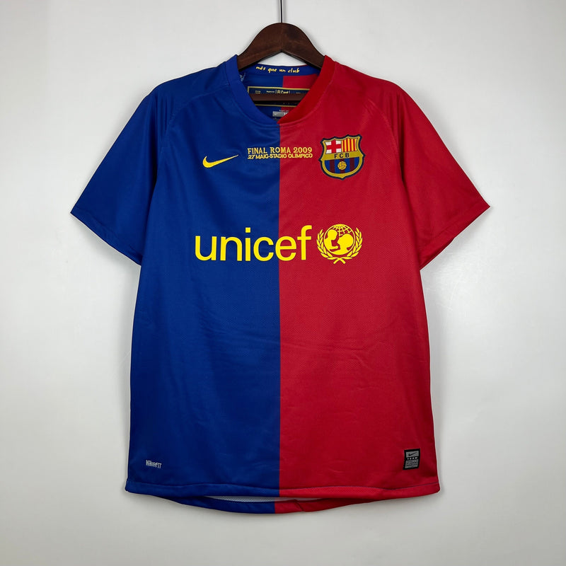 Camiseta Retro Barcelona 2008/09 UEFA Champions League Local - con parche